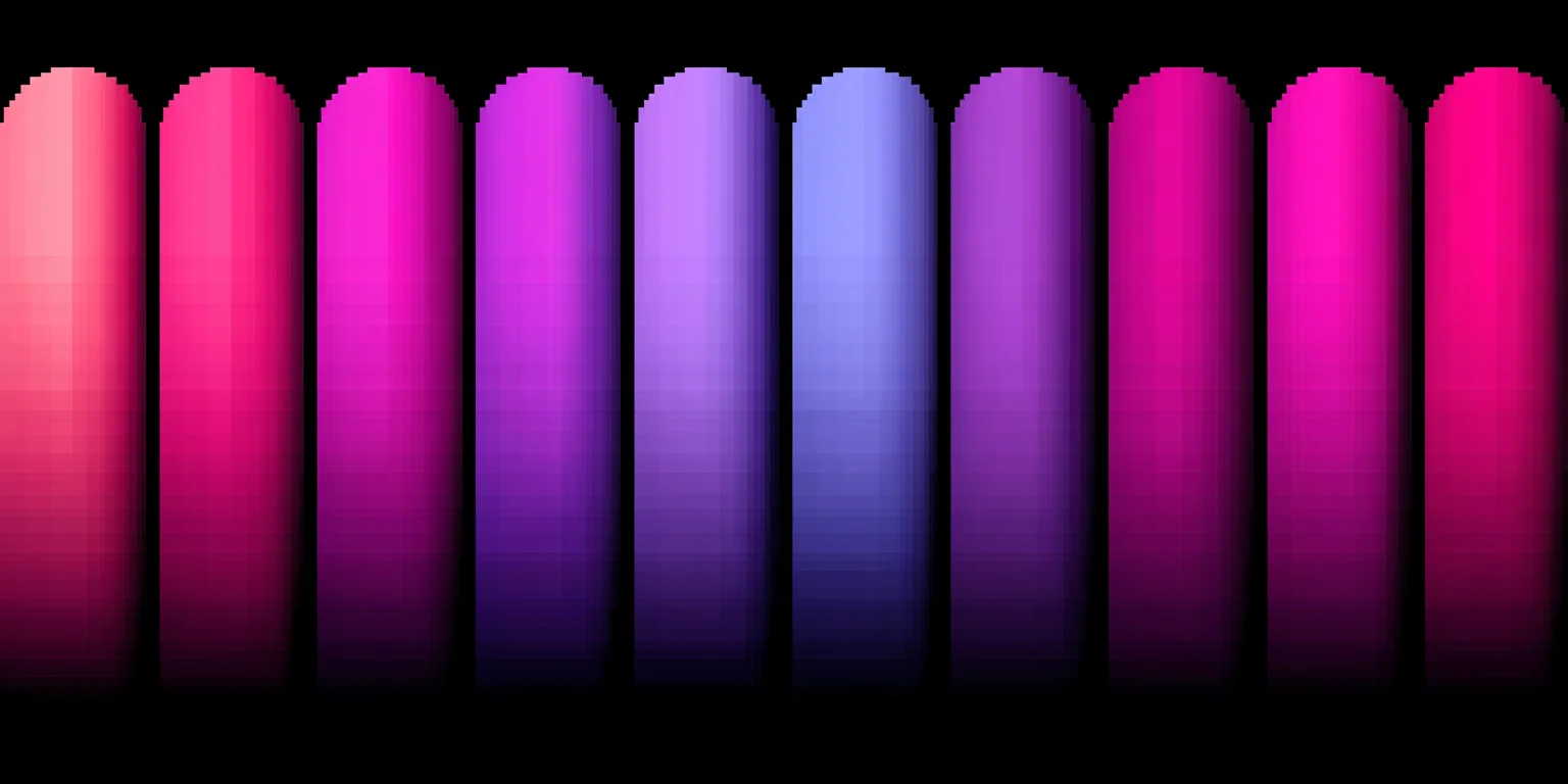 Abstract visualization: Gradient neon bars across frame