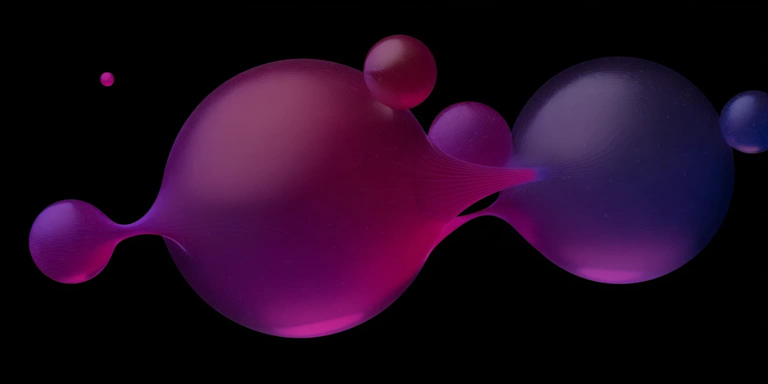 Abstract visualization: Abstract Neon Bubble Gradient Composition