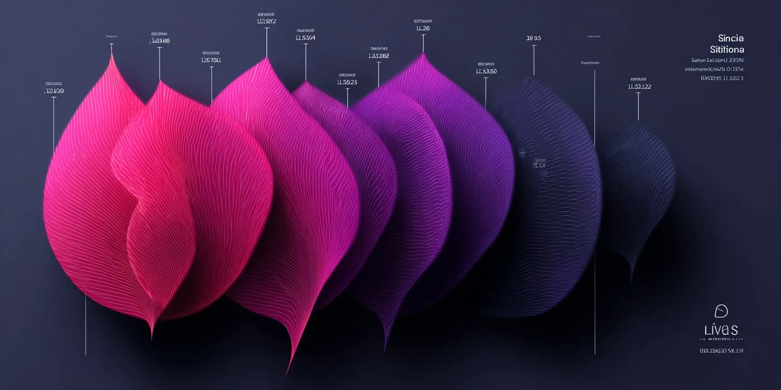 Abstract visualization: Chromatic gradient petal wave display