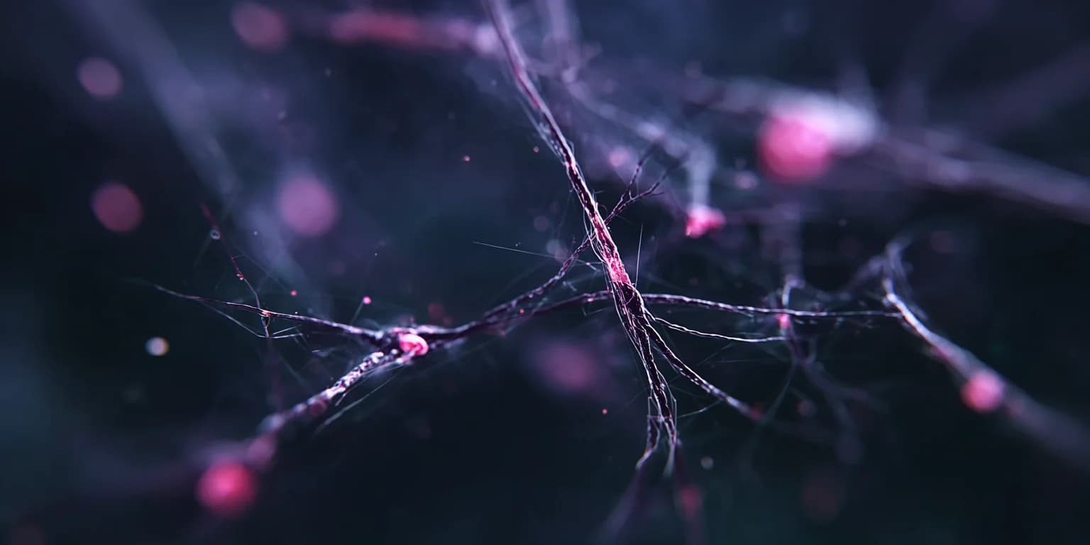 Abstract visualization: Interconnected workflow nodes in a creative pipeline